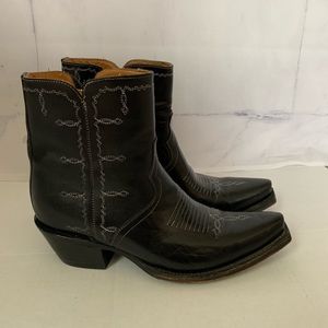 Lucchese Black Ankle Festival Western Booties